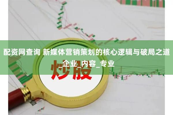 配资网查询 新媒体营销策划的核心逻辑与破局之道_企业_内容_专业